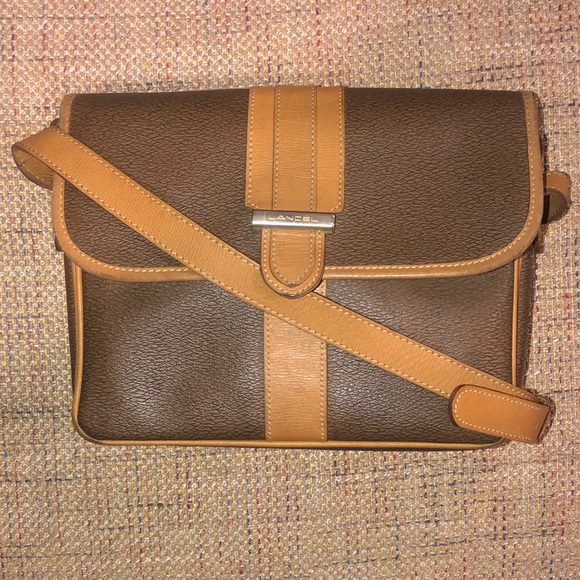 M LANCEL Messenger Saddle Crossbody Bag Made In Italy RARE EUC - Picture 6 of 17